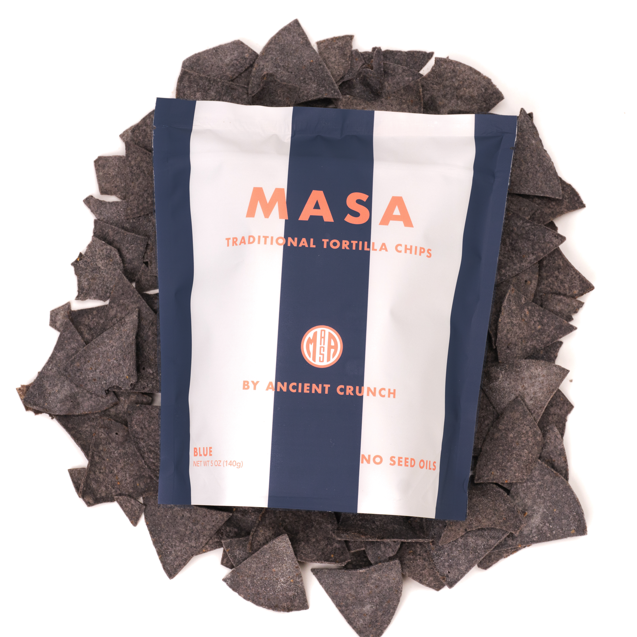 MASA Tortilla Chips - Blue | Oake Knoll Farms